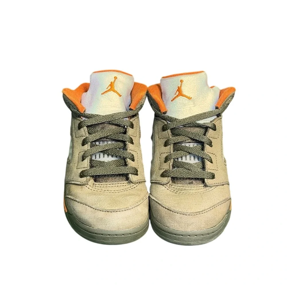 Jordan 5 Retro‎ SE Craft Olive Toddler Sneakers 10C 440890-308 Green Orange